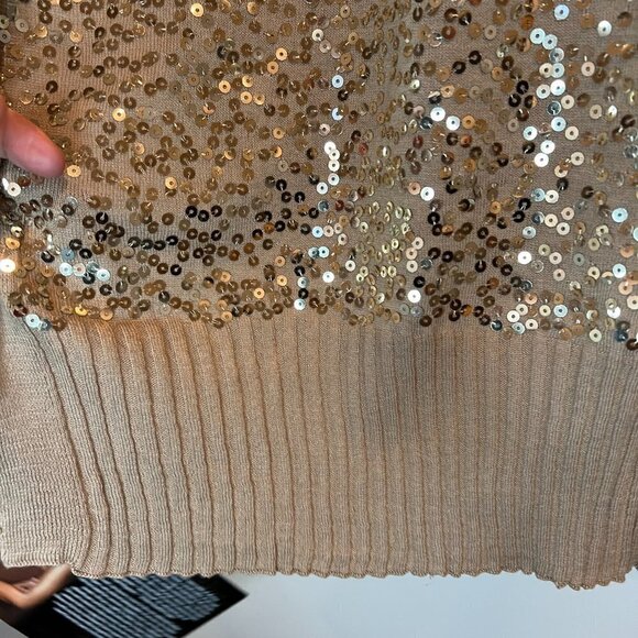NWT IMAN Gold Global Sequin Chic Wrap - Picture 5 of 9